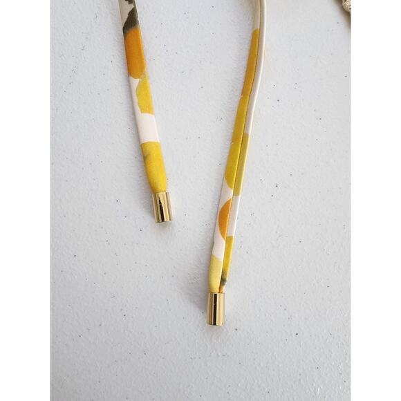 Peony Swimwear Bikini Bottoms Womens 6 Yellow Lemon Print String Tie Side - Picture 6 of 14